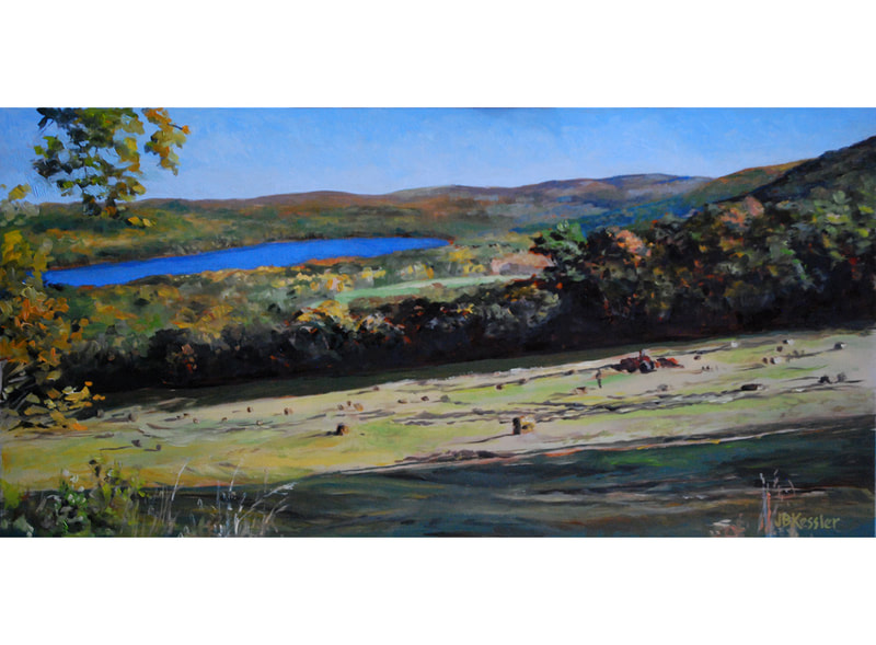 Haying the hill
12 x 24  Oil on panel
$685