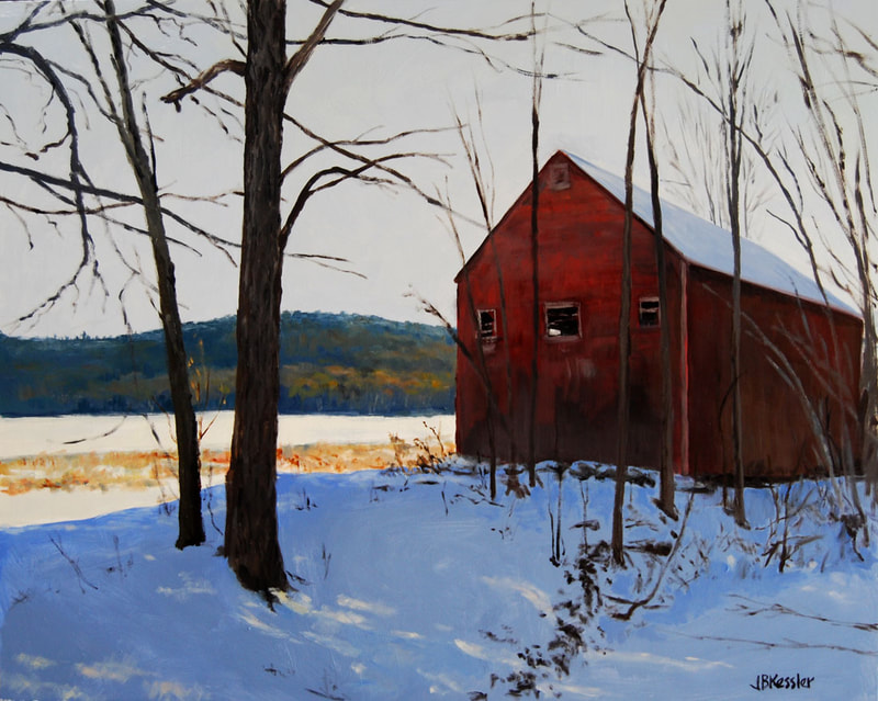 The shady side of the barn
16x20 Oil on panel
